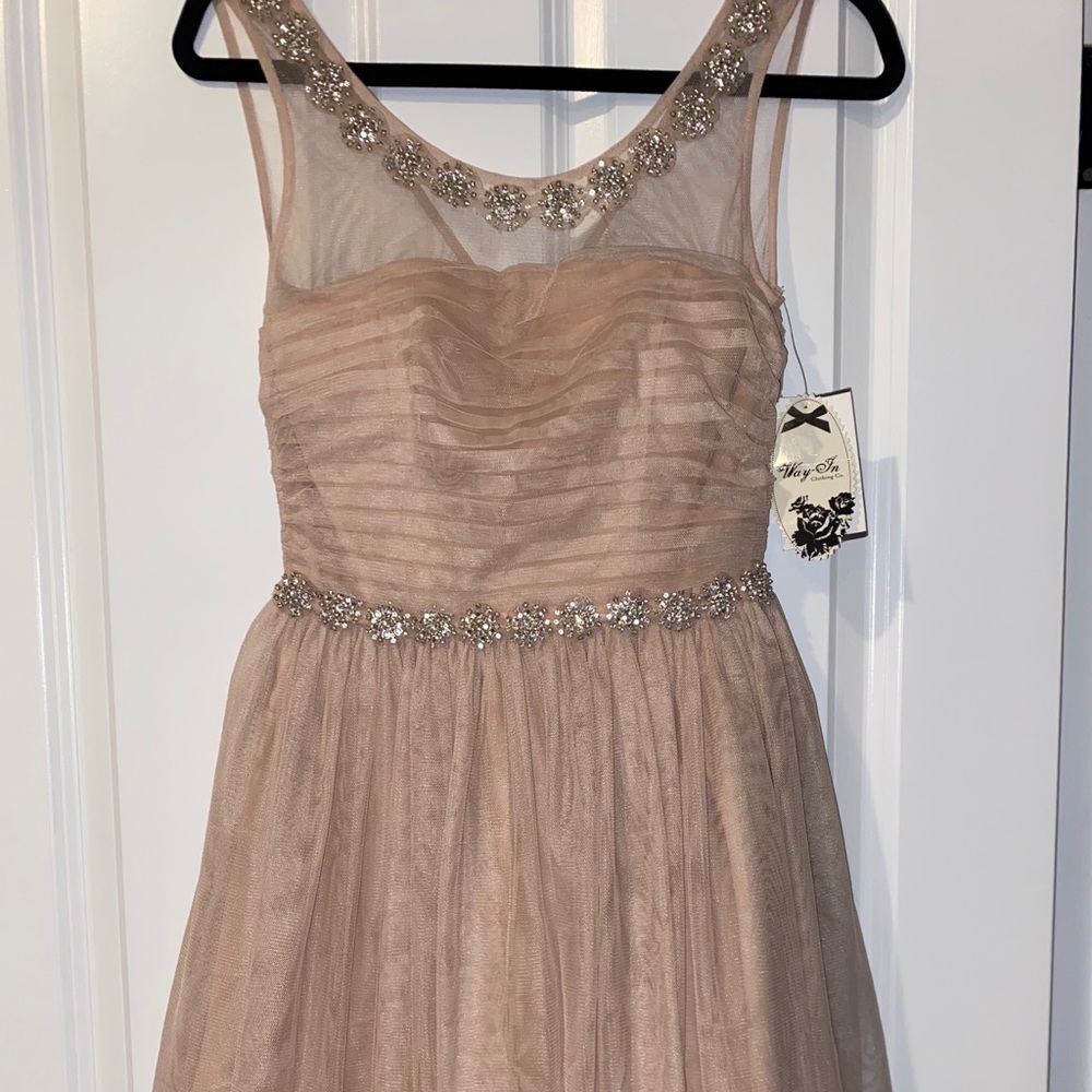 Blush pink prom dress